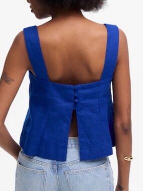 5/$25 Madewell Blue Linen Tank